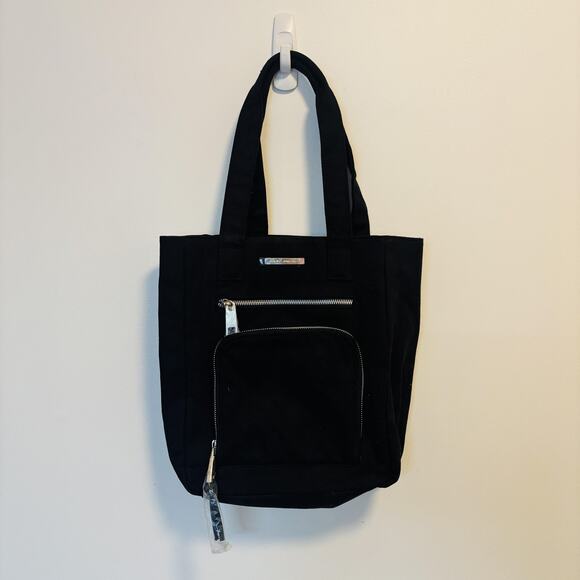 Marc Jacobs Handbags - Marc Jacobs Tote Bag Womens Black Canvas Zip Front Pocket Shopper Purse New
